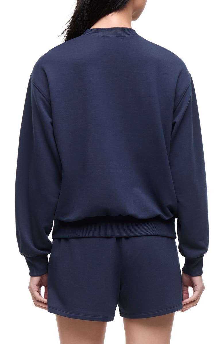 Wildfox Wellness Society Sleep Sweatshirt & Shorts Set, Alternate, color, Total Eclipse
