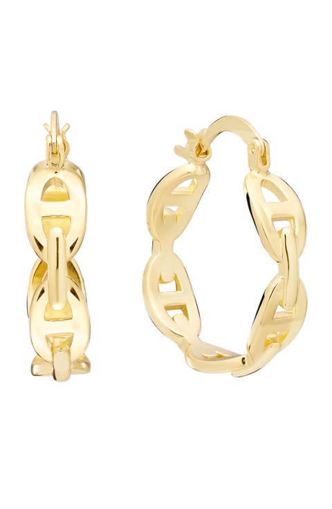 Mariner Link Hoop Earrings