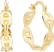 ATHRA LUXE Mariner Link Hoop Earrings