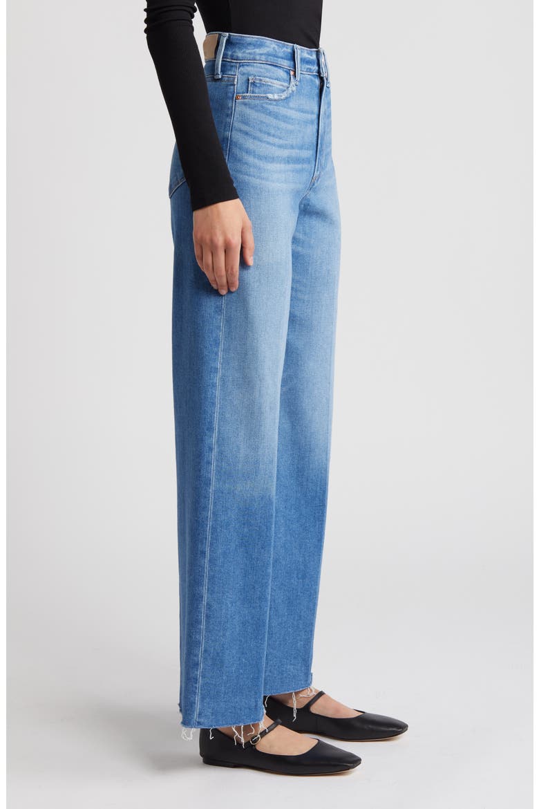 Anessa High Waist Raw Hem Wide Leg Jeans, Alternate, color, MESMERIZE