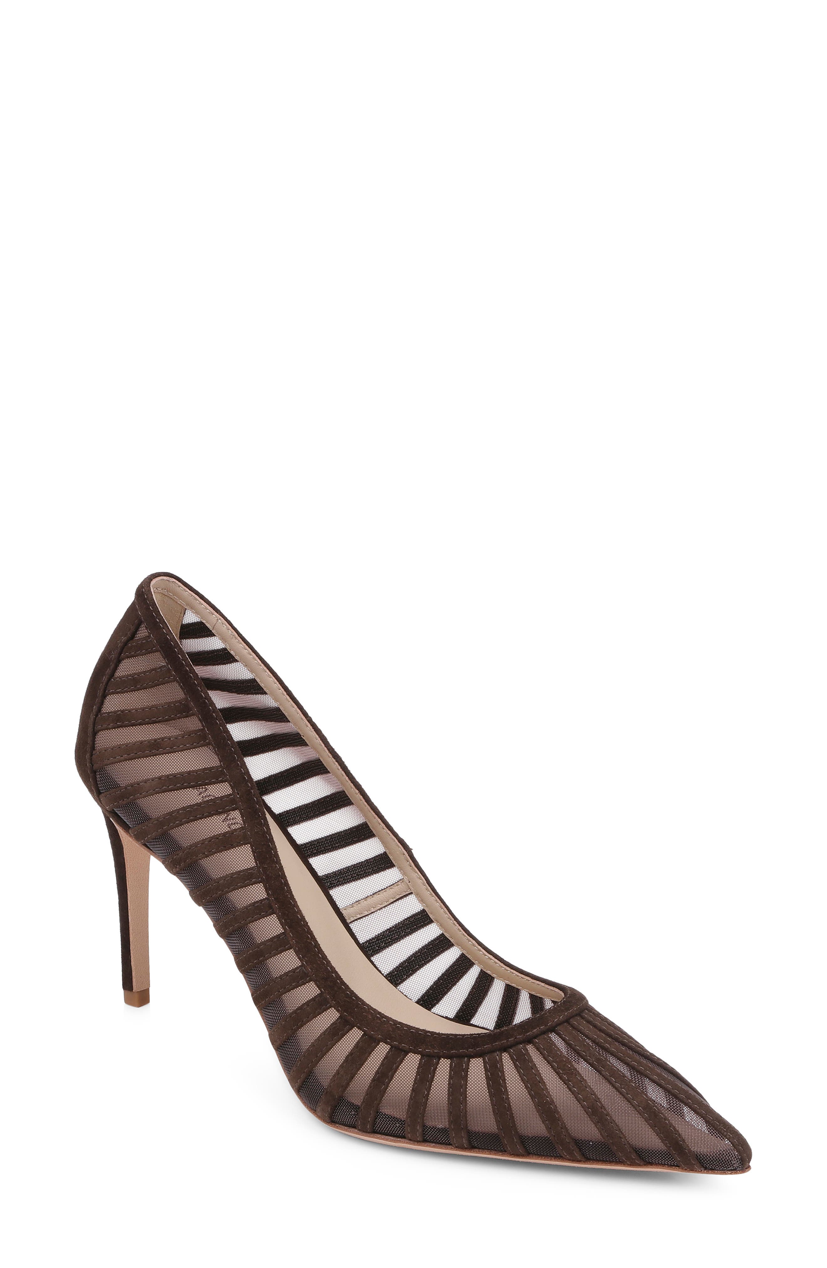 Lenox Mesh Pump, Main, color, CHOCOLATE SUEDE