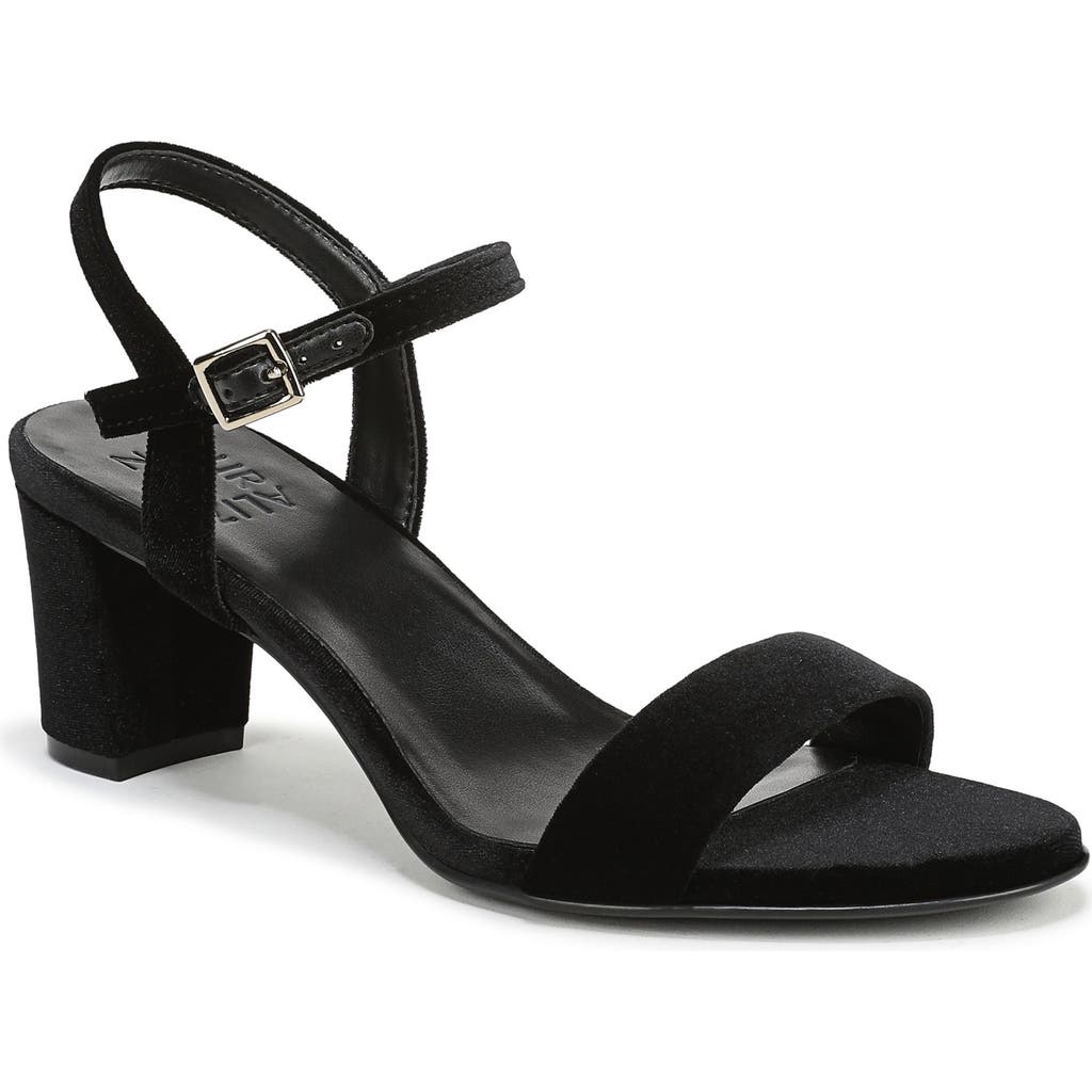 Naturalizer Bristol Velvet Sandal In Black