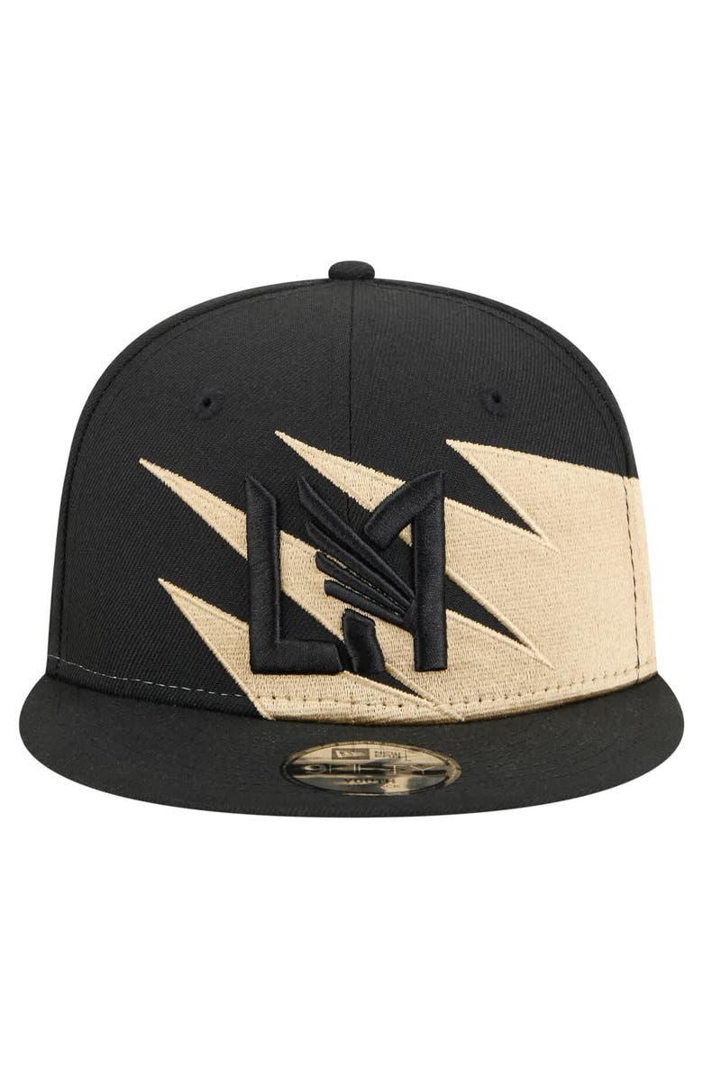 New Era Youth New Era  Black/Gold LAFC Jagged 9FIFTY Snapback Hat, Alternate, color, 