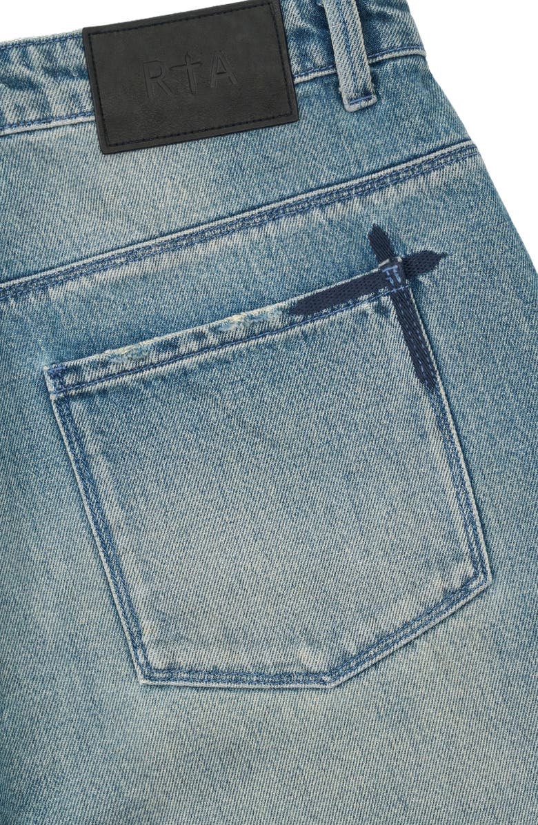 RtA Franco Distressed Wide Leg Jeans, Alternate, color, Golden Indigo Laser Rta