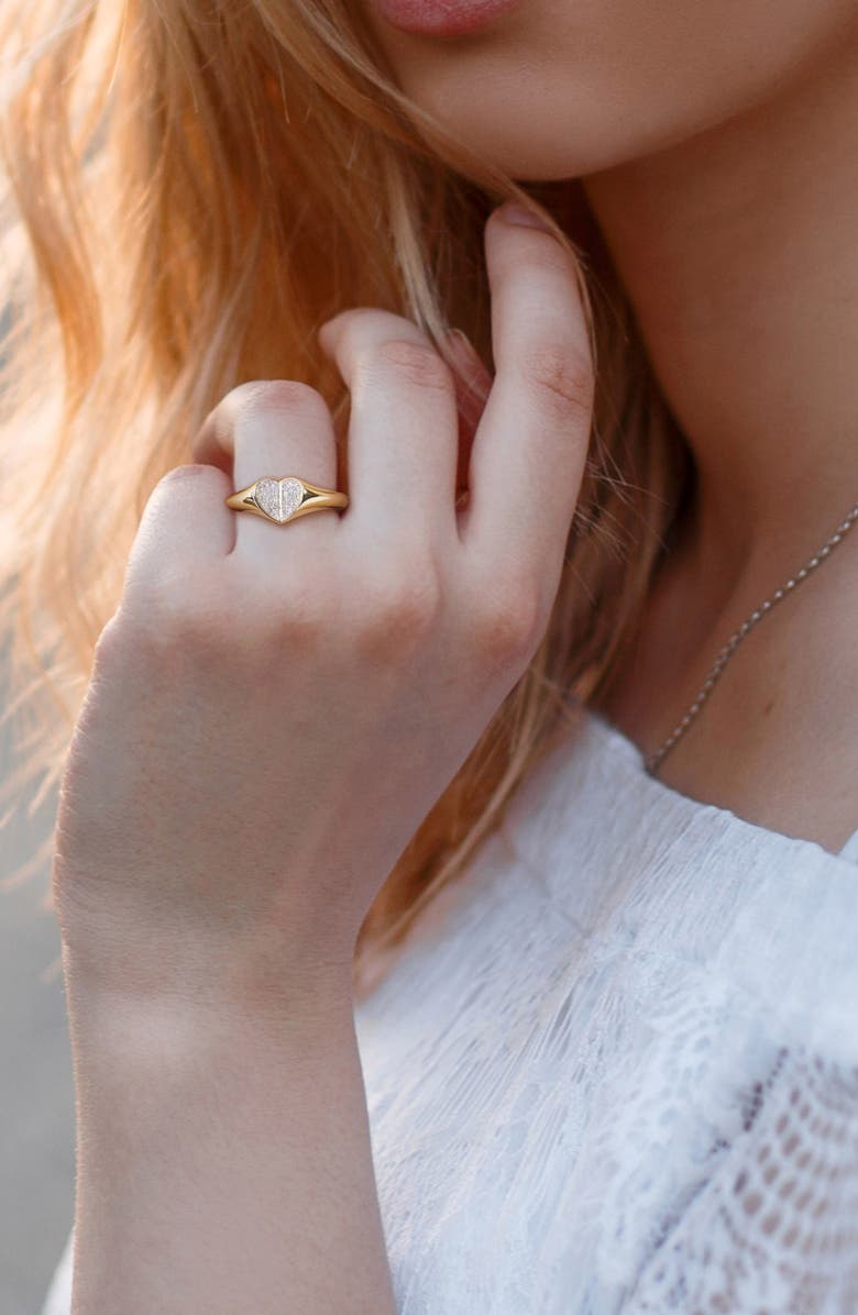 DELMAR Diamond Heart Ring - 0.14ct., Alternate, color, 