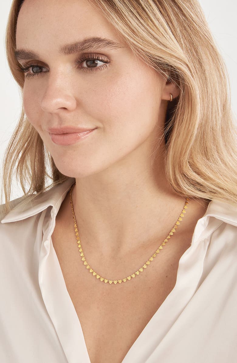 HAWLEY ST Alternating Heart Chain Necklace, Alternate, color,