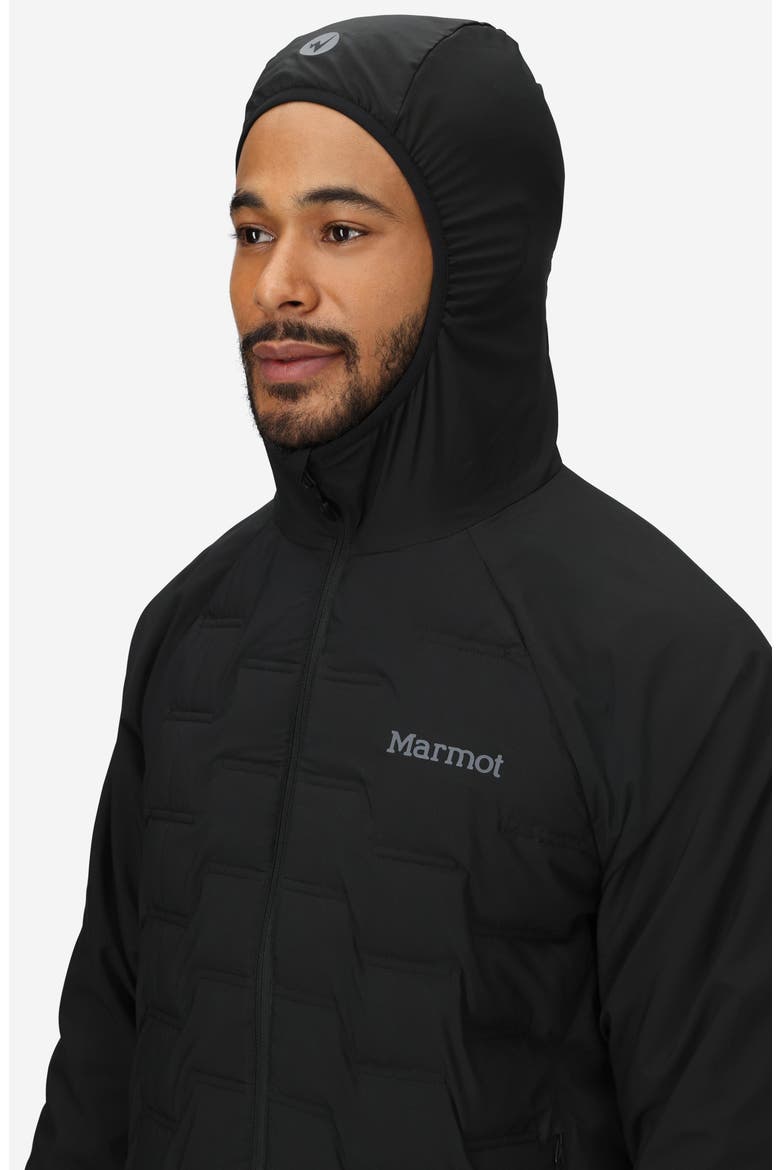 WarmCube Active Aerothermal Down Hoodie, Alternate, color, BLACK