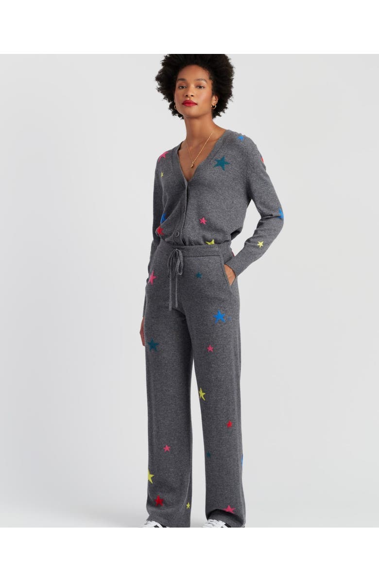 Chinti & Parker Wool-Cashmere Star Cardigan, Alternate, color, Grey