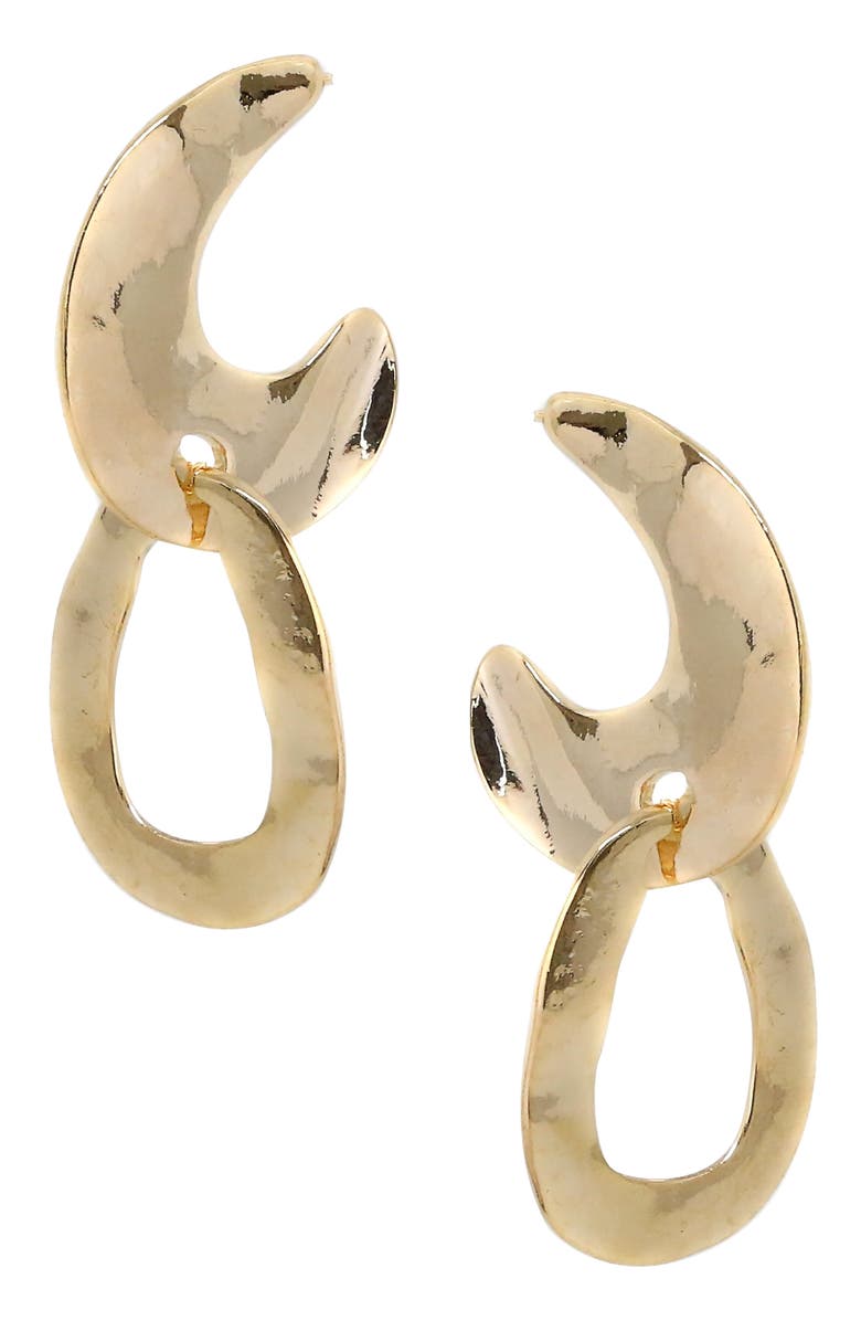 Ettika Gold Wavy Ring Earrings, Main, color, 