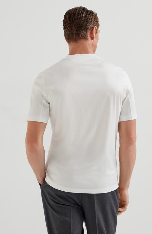 Brunello Cucinelli Crewneck T-shirt With Straight Hem And Soft Fabric In White
