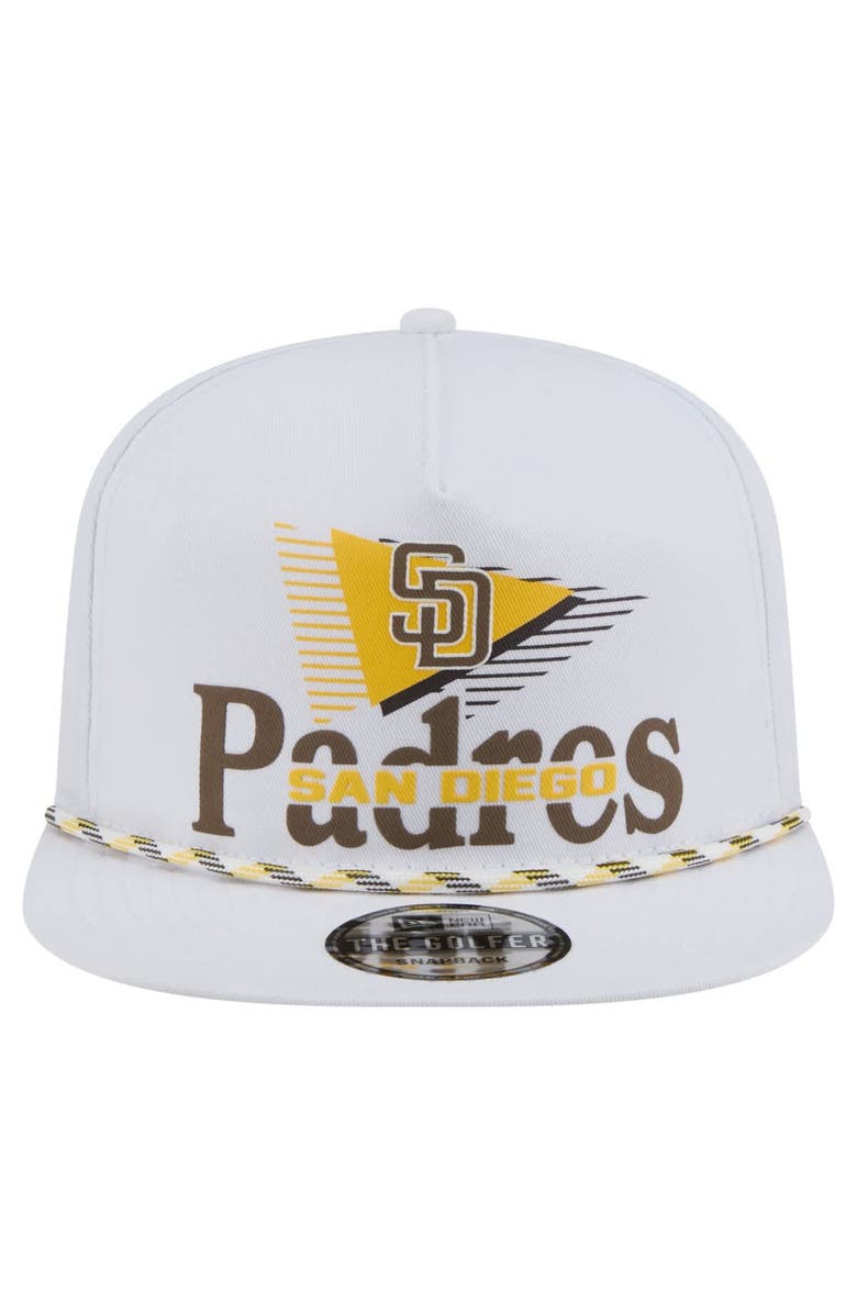 New Era Men's New Era White San Diego Padres Collide Golfer Snapback Hat, Alternate, color, White