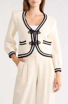 L'AGENCE Kaito Contrast Crop Cardigan