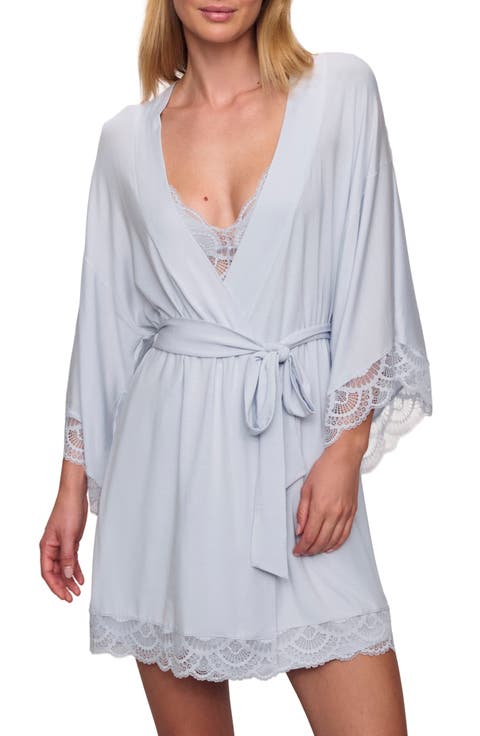 Mariana Lace Trim Jersey Robe