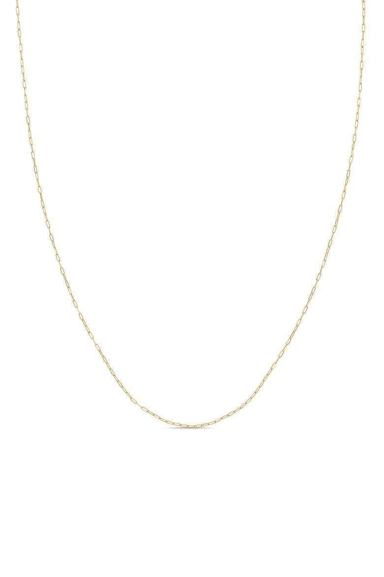 14K Paper Clip Chain Necklace, Main, color, 14K YELLOW GOLD