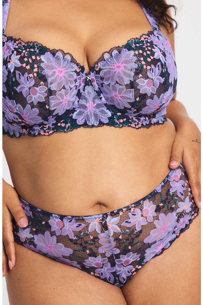 Fleur Fantasy Cheeky Briefs, Alternate, color, DARK AND STORMY BLUE