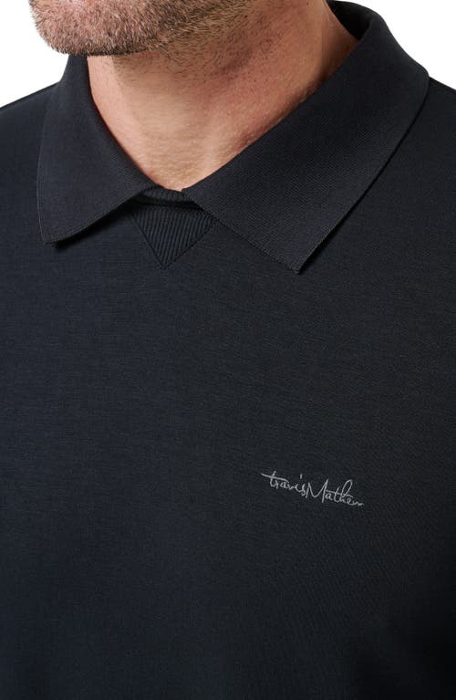 Travismathew Amenities Collared Sweatshirt In Black