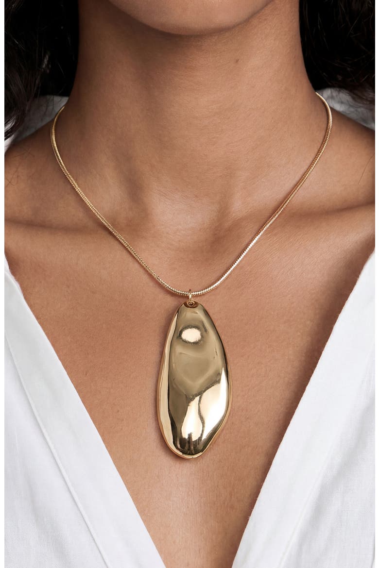Liquid Pendant Necklace, Alternate, color, GOLD