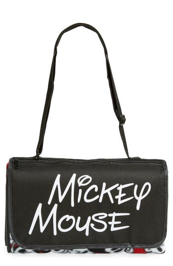 Picnic Time X Disney Mickey Mouse Outdoor Picnic Blanket Tote In Red