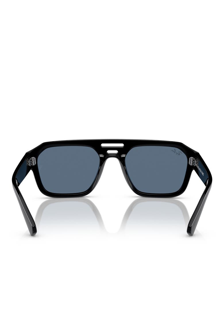 Corrigan Irregular 54mm Rectangular Sunglasses, Alternate, color, BLACK BLUE