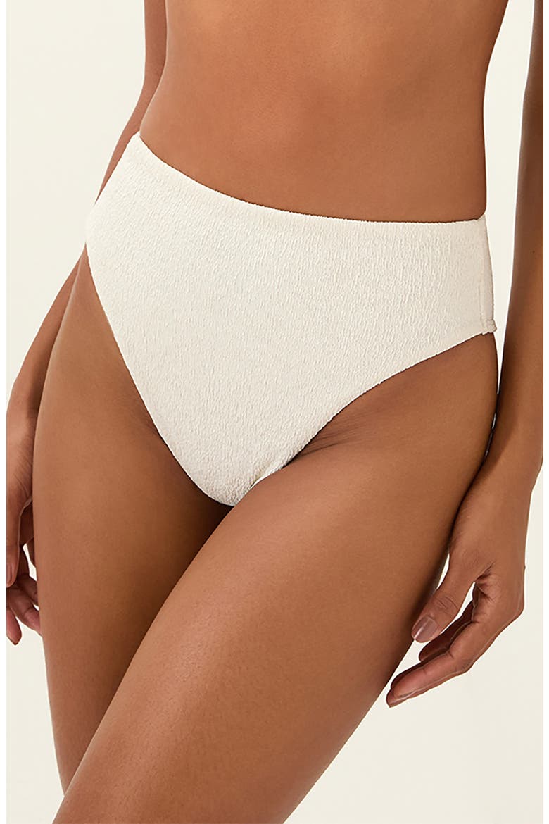 Firenze Lindsay High Waist Bikini Bottoms, Main, color, WHITE