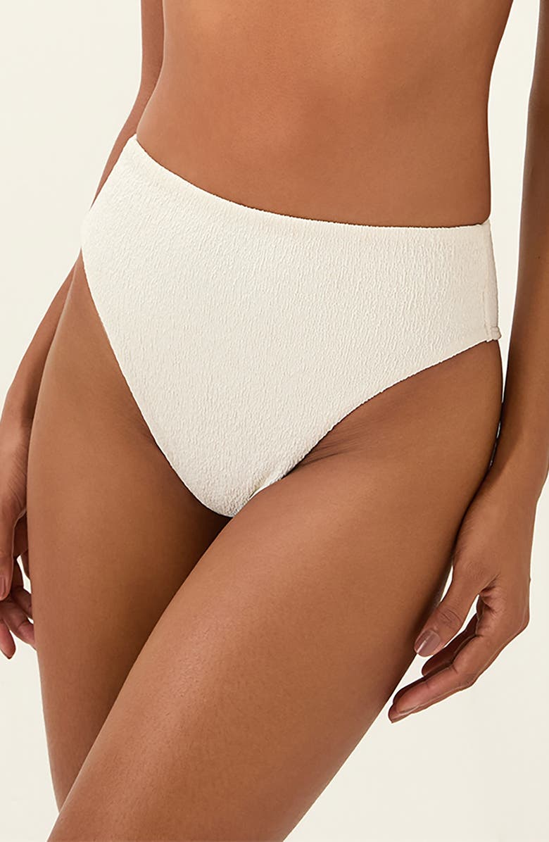 ViX Paula Hermanny Firenze Lindsay High Waist Bikini Bottoms, Main, color, White