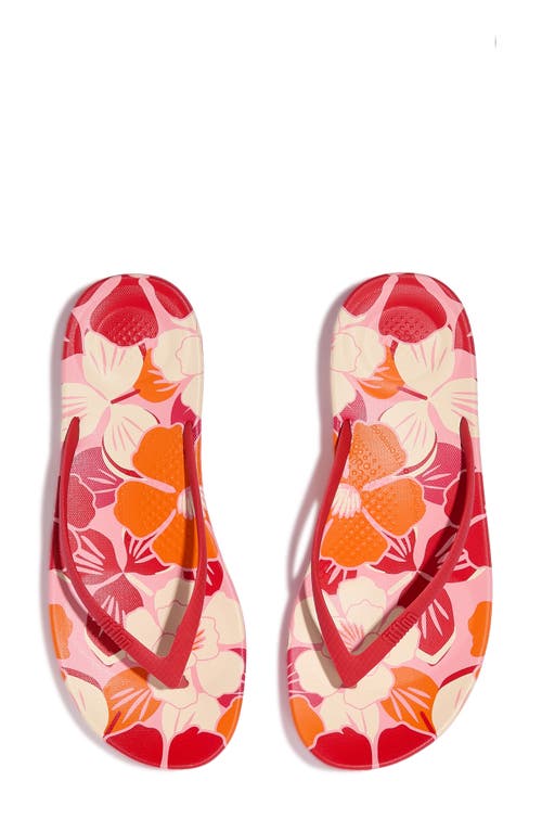 Fitflop Iqushion™ Flowerz Flip Flop In Redberry Mix