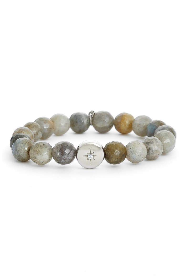 Star Charm Bracelet, Main, color, SILVER/ GREY