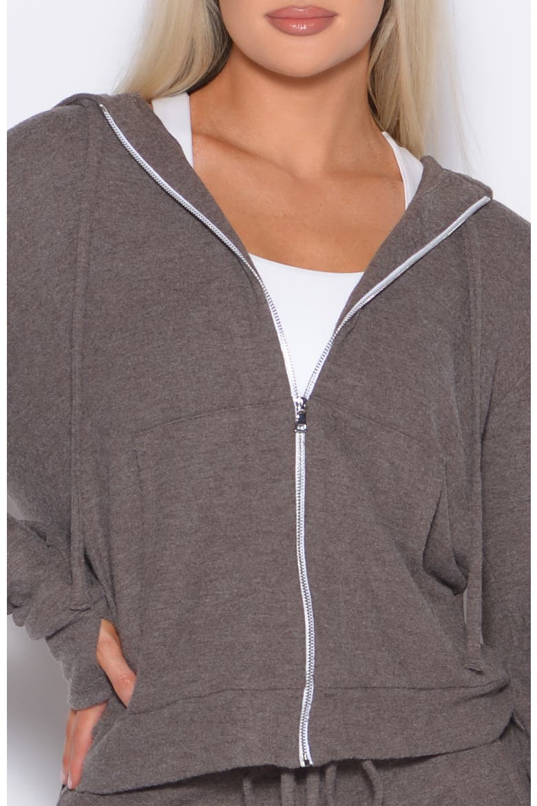 Gym Crush Hoodie, Alternate, color, Cozy Chocolate