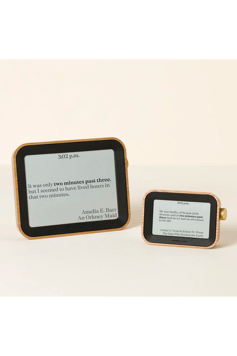 Literary Clock by Author Clock, Main, color, White Oak / Brass