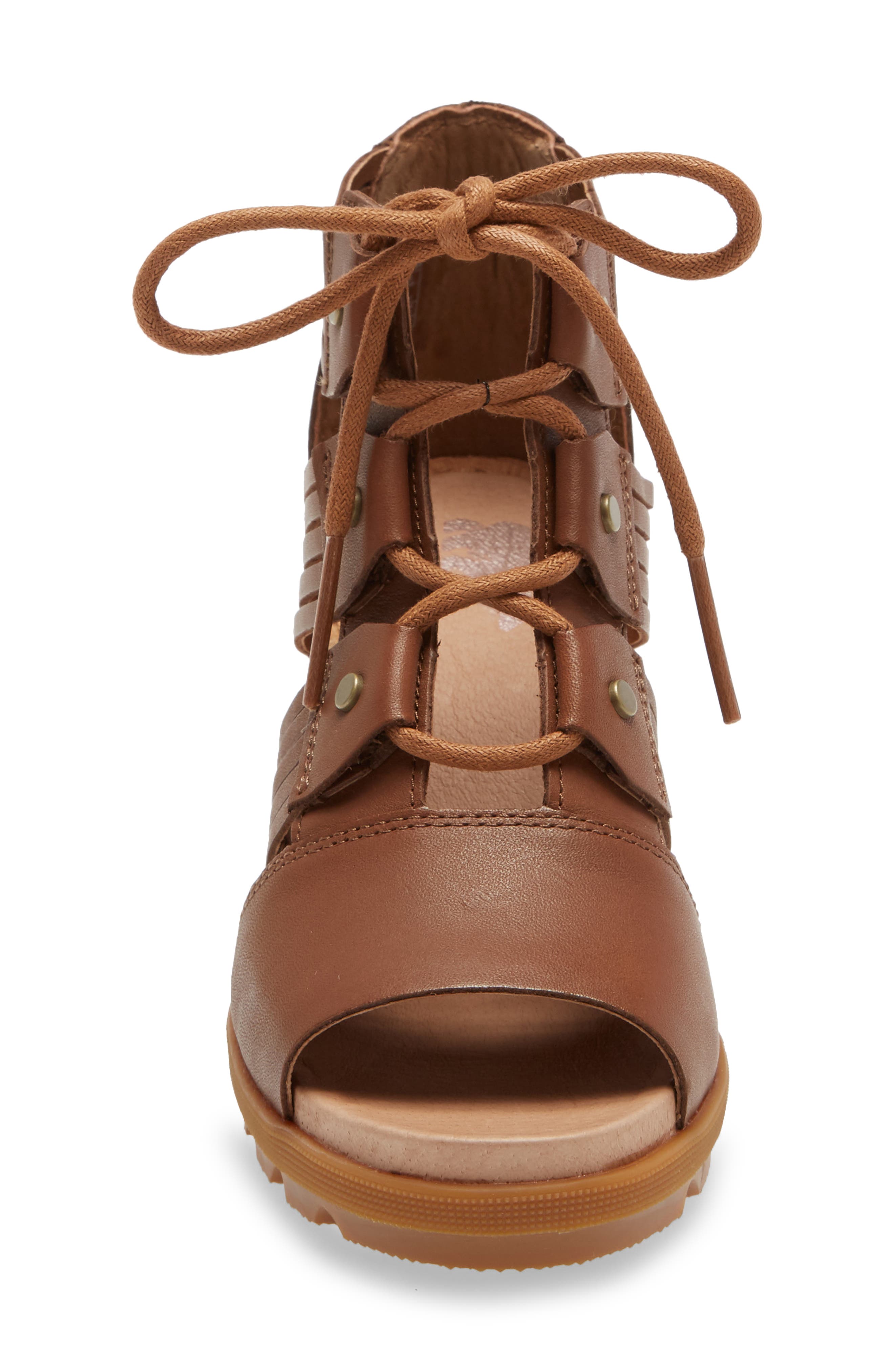 Joanie II Lace-Up Sandal, Alternate, color, VELVET TAN