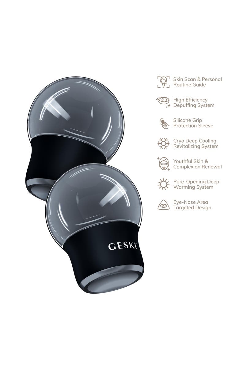 GESKE SmartAppGuided Cool & Warm Face & Body Massager | 7 in 1, Alternate, color, Black