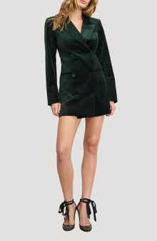 Good American Exec Velvet Blazer Minidress