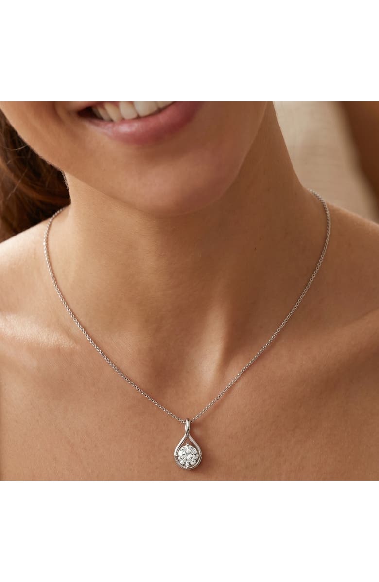 Bliss Diamond 1Ct Diamond Infinity Pendant 14k Gold Necklace 18" Lab Grown EF/VS, Alternate, color, White Gold