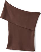 MANGO Off the Shoulder Rib Top