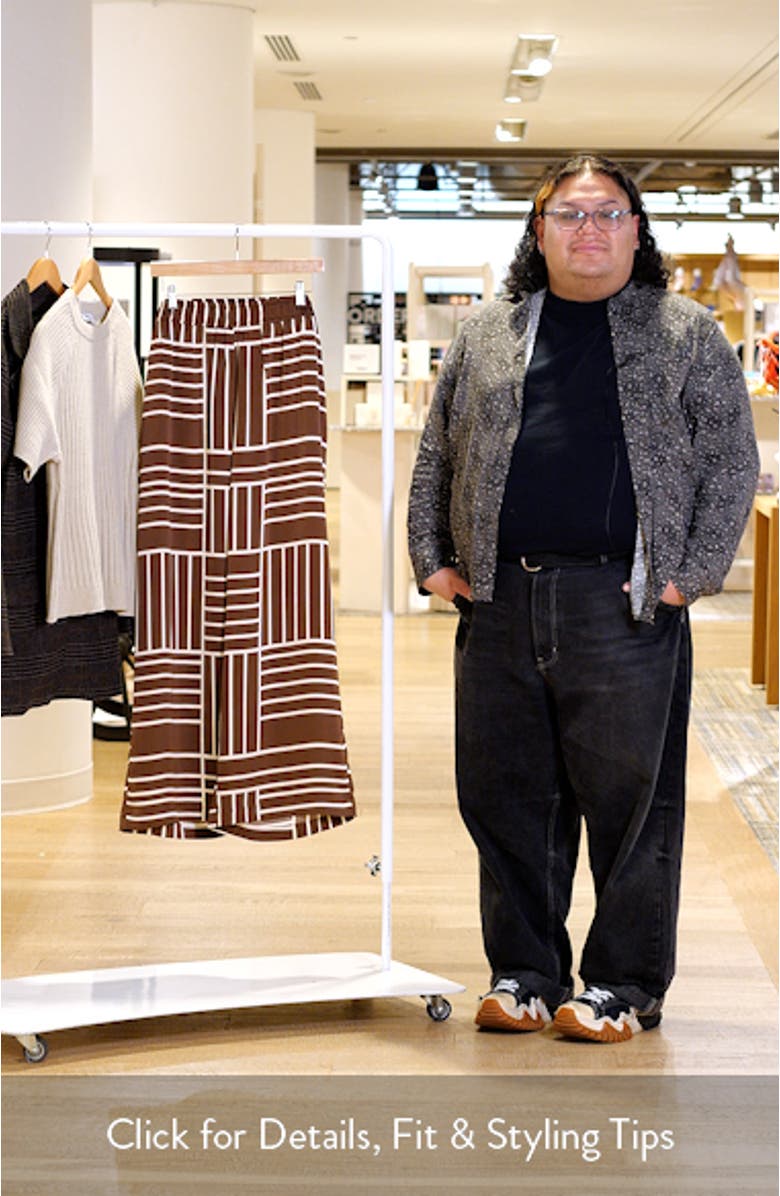 Josie Geo Stripe Satin Pants, sales video thumbnail