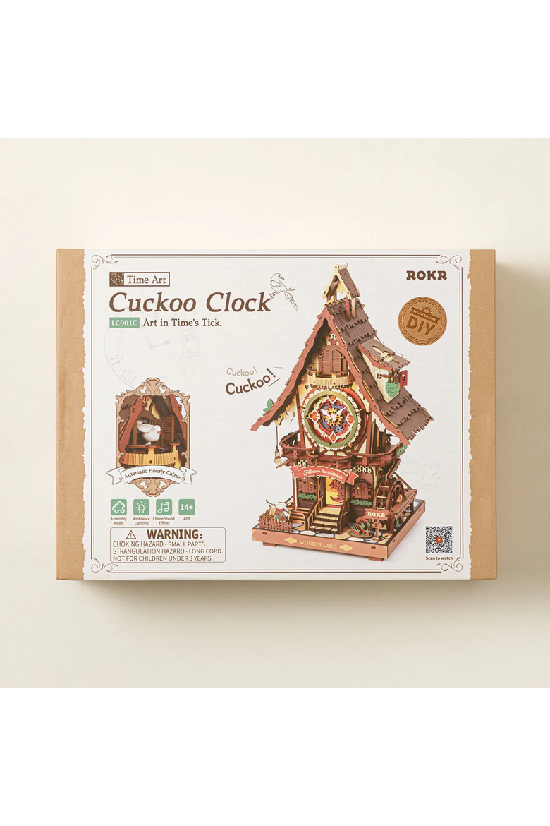 DIY Working Cuckoo Clock Build Kit by ROBOTIME LLC, Alternate, color, Multi