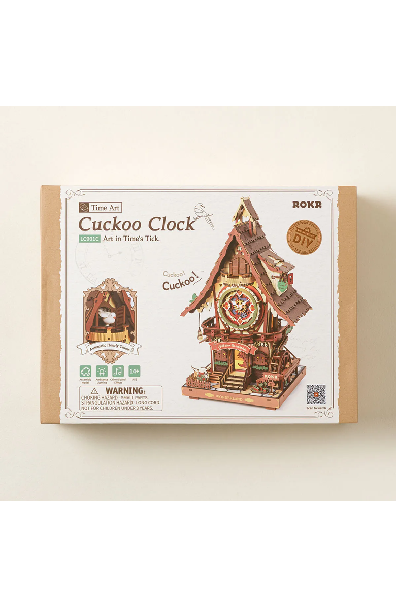 Uncommon Goods DIY Working Cuckoo Clock Build Kit by ROBOTIME LLC, Alternate, color, Multi