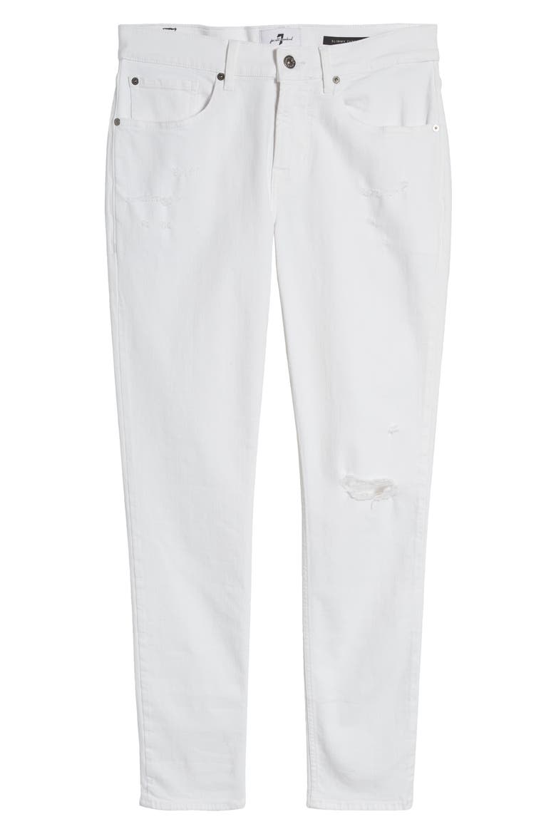 Slimmy EarthKind StretchTek Ripped Tapered Slim Fit Jeans, Alternate, color, AEREAL