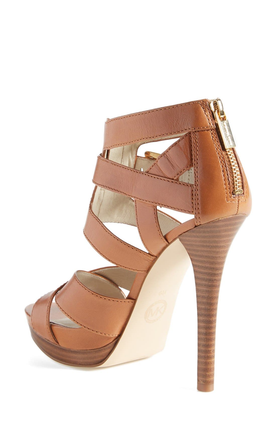 'Anya' Platform Sandal, Alternate, color, LUGGAGE