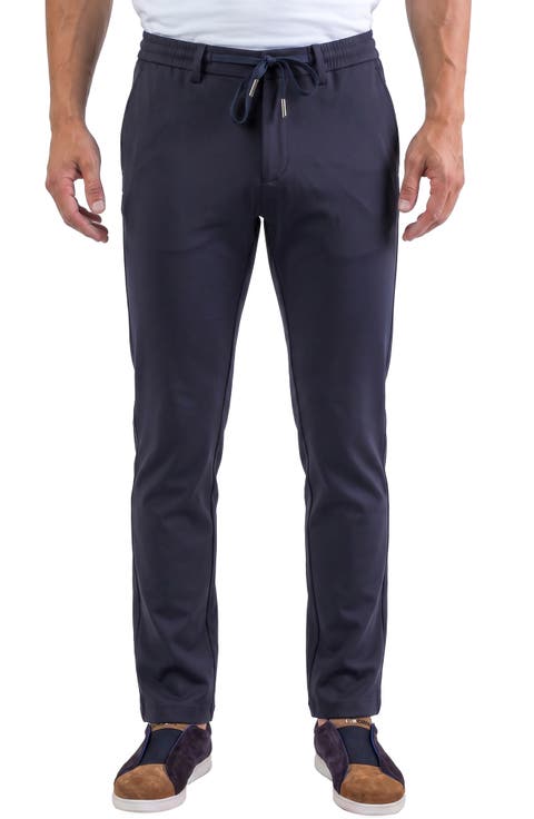 Stretch Drawstring Waist Trouser Pants