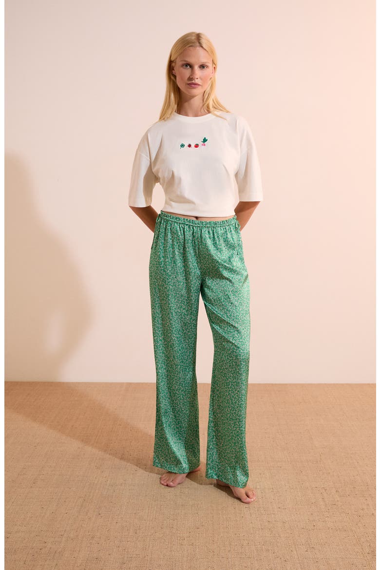 Teverde Floral Sleep Pants, Alternate, color, IMP FOND VERT