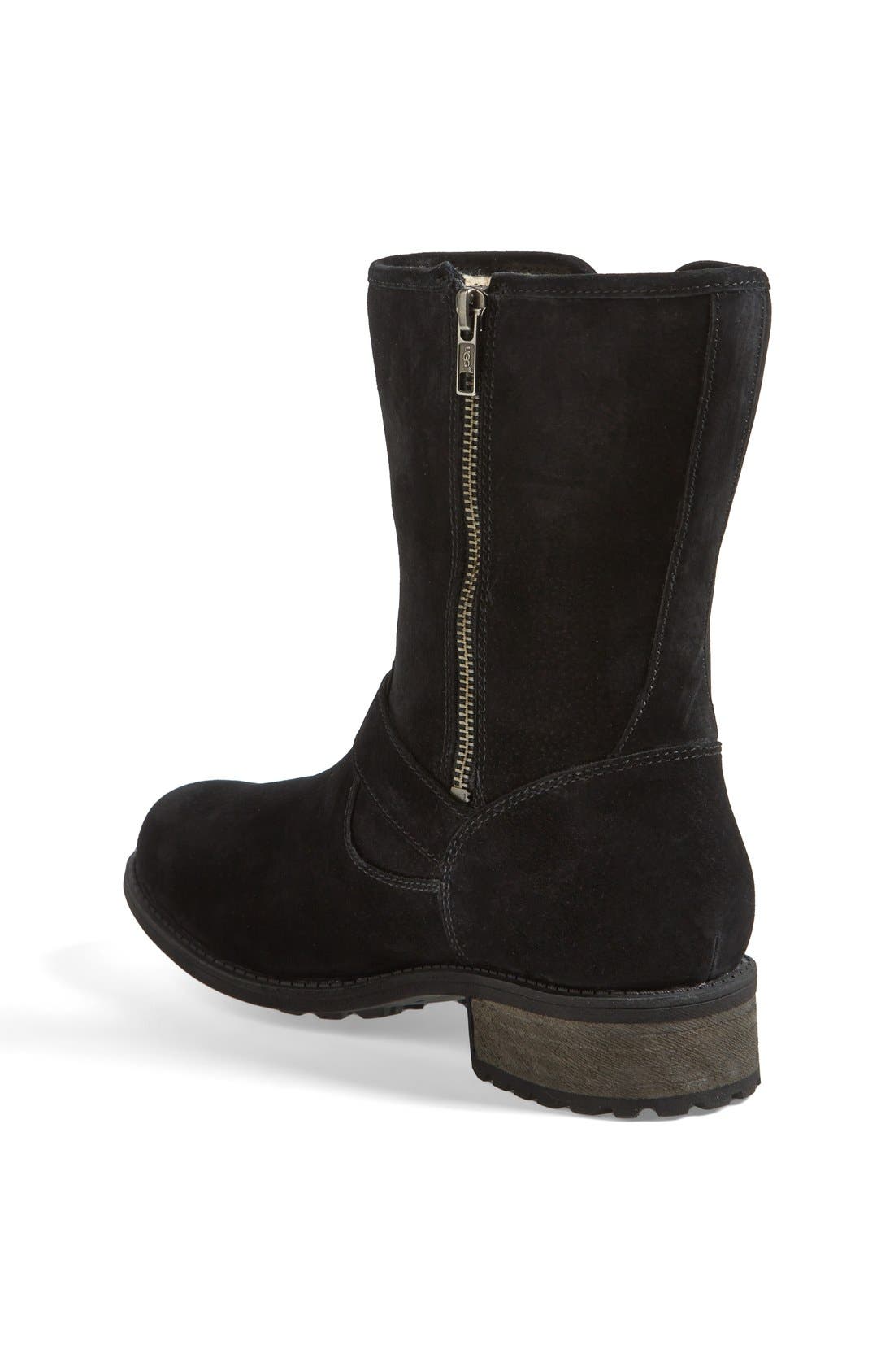 UGG<sup>®</sup> 'Chaney' Water Resistant Suede Moto Boot, Alternate, color, 