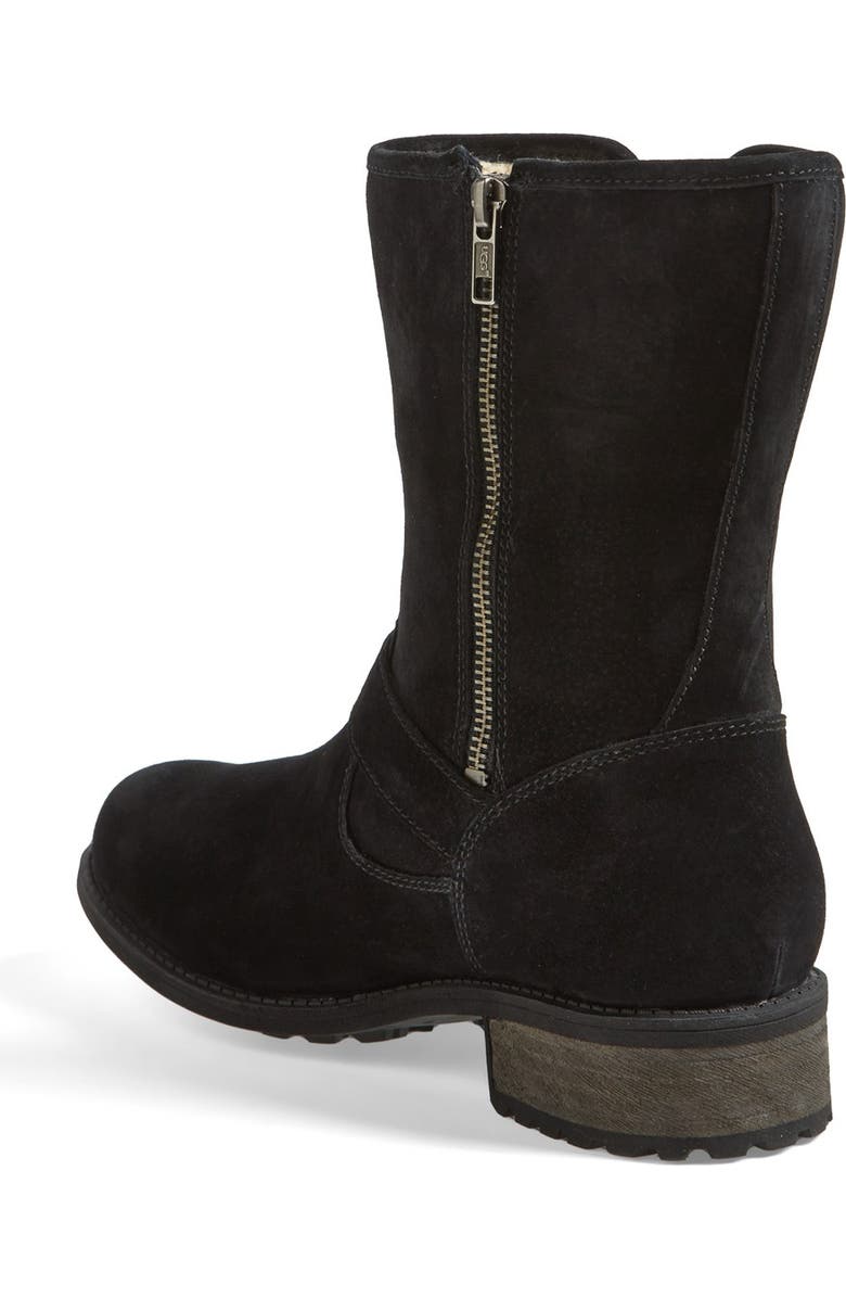 UGG<sup>®</sup> 'Chaney' Water Resistant Suede Moto Boot, Alternate, color,