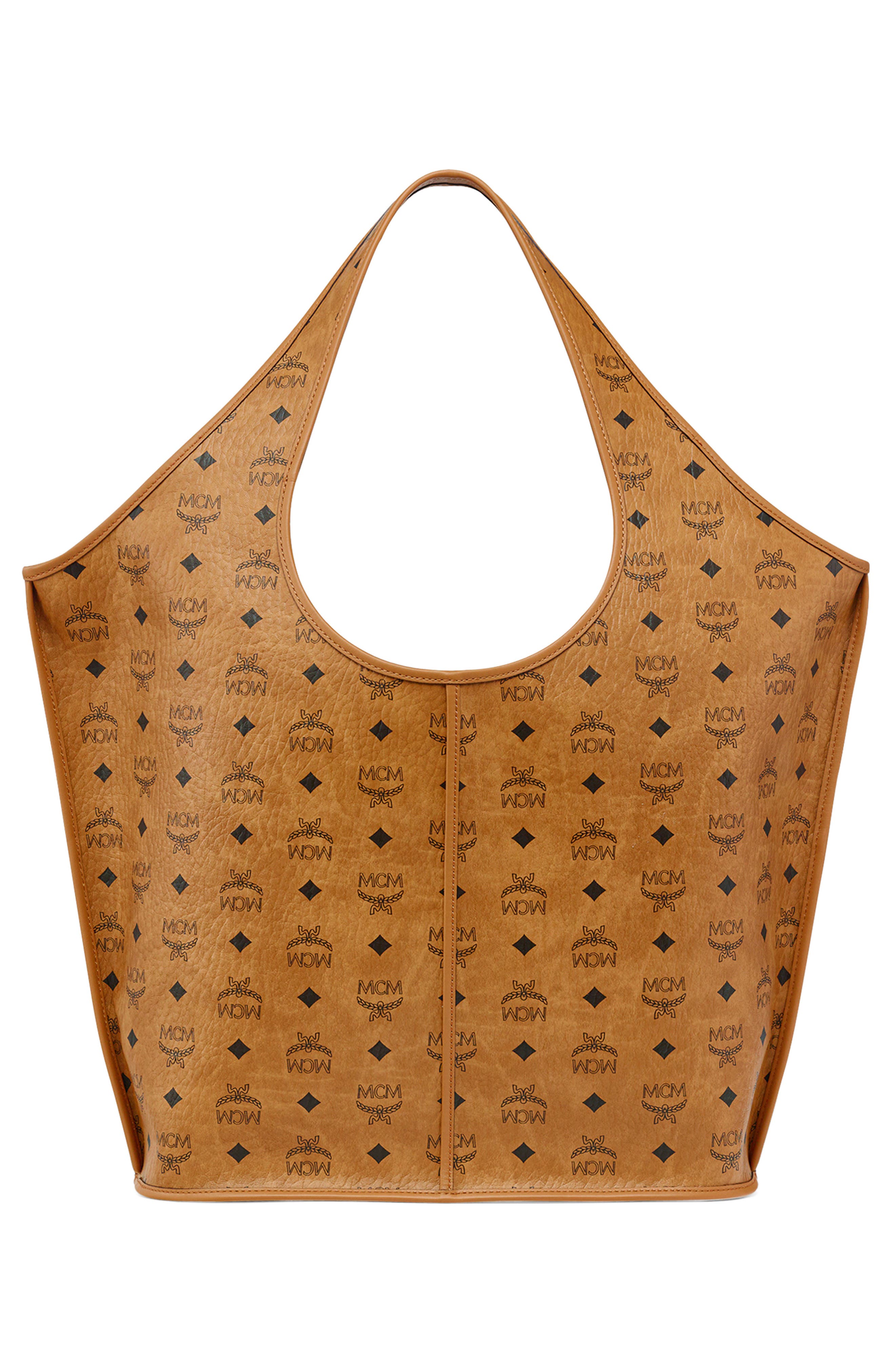 Leni Shopper in Visetos, Alternate, color, COGNAC