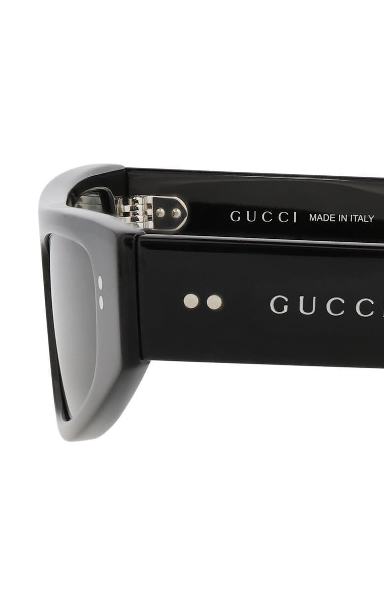 Gucci 51mm Cat Eye Sunglasses, Alternate, color, Black Black Grey