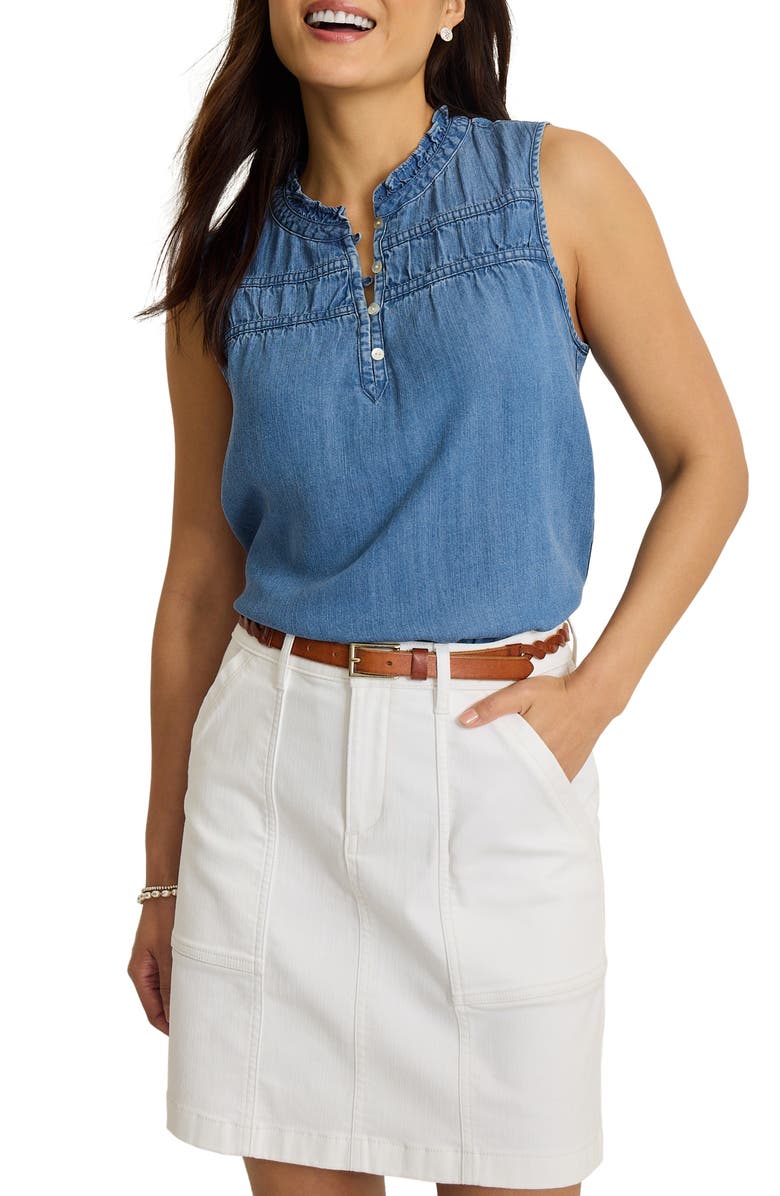 Tommy Bahama Chambray O Lei Sleeveless Top, Main, color,