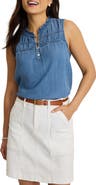 Tommy Bahama Chambray O Lei Sleeveless Top