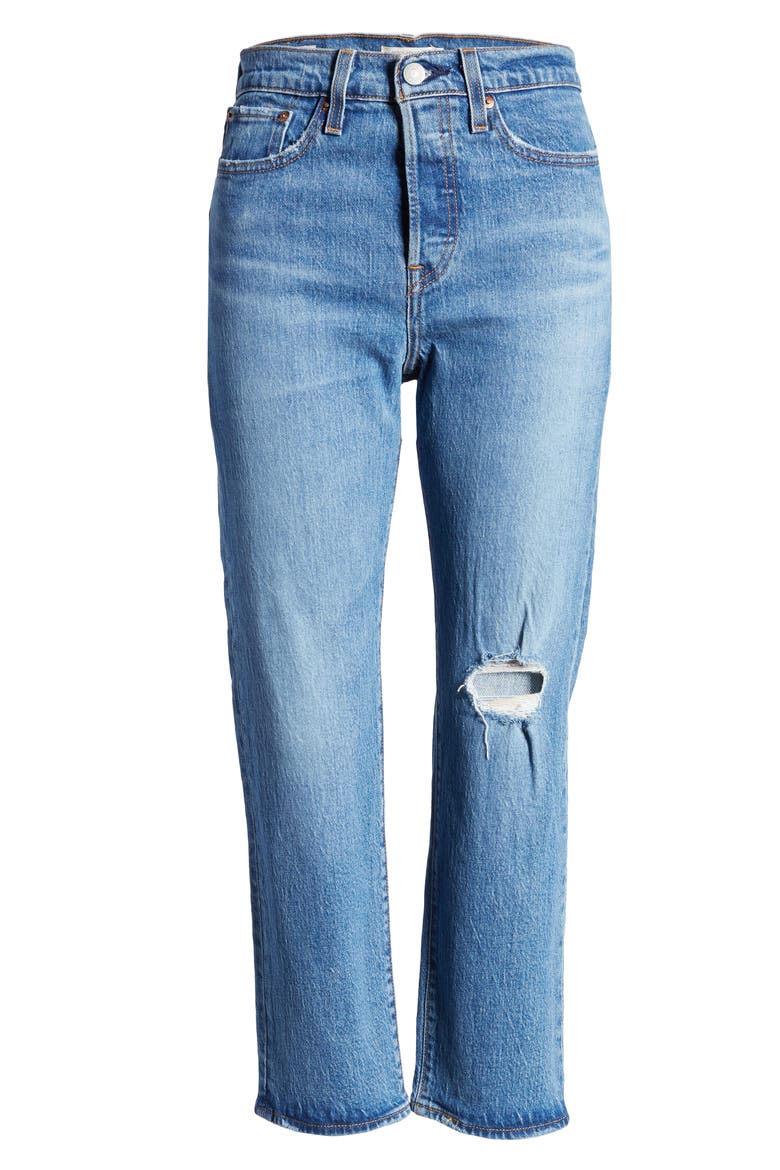 Levi's® Wedgie High Waist Straight Leg Ankle Jeans, Alternate, color, JIVE TONE