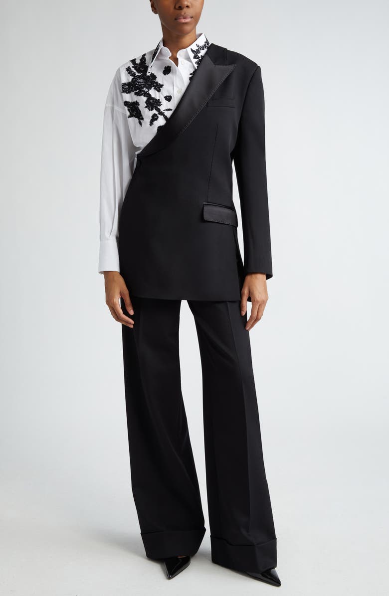 Dolce&Gabbana One-Sleeve Twisted Blazer, Alternate, color, 