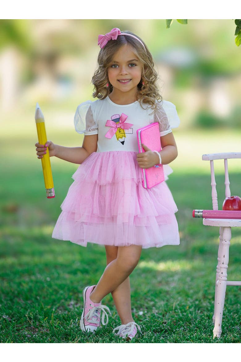 Brainy Ballerina Layered Tutu Dress, Alternate, color, White